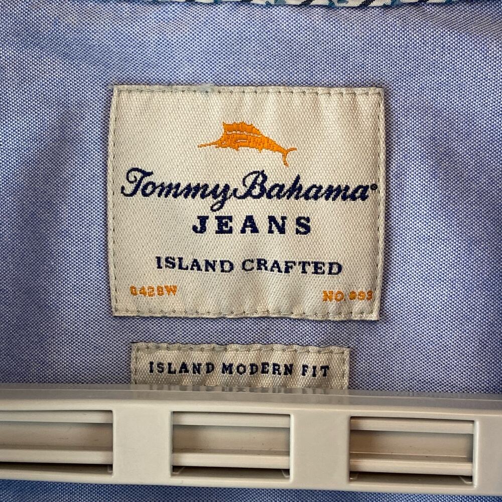 Tommy Bahama Blue Cotton Striped Long Sleeve Button-Down Shirt Plus Size XXL - Picture 4 of 13